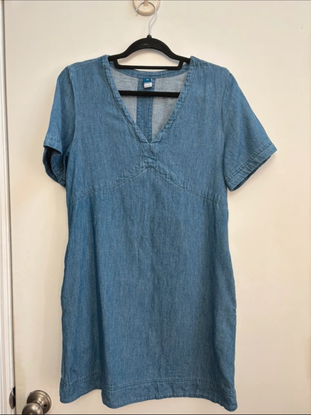Old Navy Blue Chambray V-Neck Tunic Dress